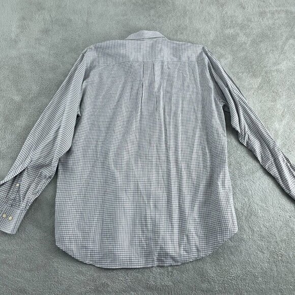 Peter Millar Mens Large Cotton Button-Up Checkered Shirt  4176 - Picture 2 of 8
